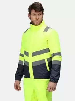 Regatta Professional Workwear Hi-Vis Bomber Jacket, Yellow Size M Men