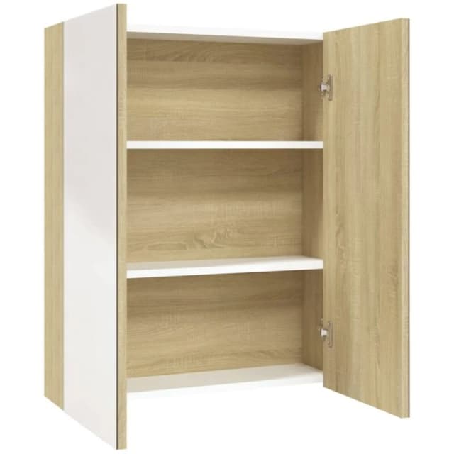 VIDAXL Bathroom Mirror Cabinet 60x15x75cm mdf White and Oak Vidaxl 8720286391563