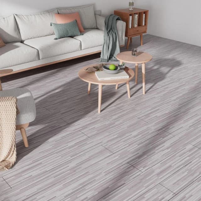 LIFE IDEAS Rustic Wood Grain Self-adhesive PVC Flooring Floor Tiles One size Grey 72350902000