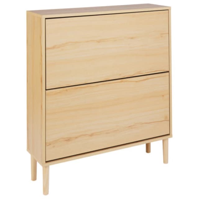 Beliani Shoe Storage Cabinet Norris Light Brown