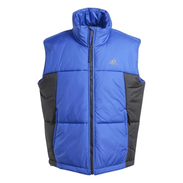 adidas Mens 3-Stripes Funnel Neck Full Zip Gilet Semi Blue male L