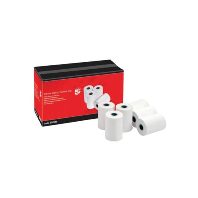 5 Star Office Thermal Printer Rolls 57mm x 40m White (20 Pack) 908129