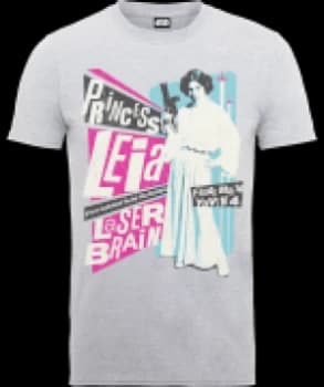 Star Wars Princess Leia Rock Poster T-Shirt - Grey - L