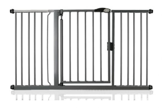 Bettacare Auto Close Pet Gate, 147Cm - 154Cm, Slate Grey, Pressure Fit Stair Gate For Dog & Puppy