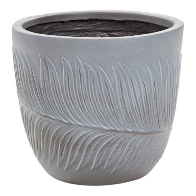 Beliani Plant Pot Ftero 28cm Grey