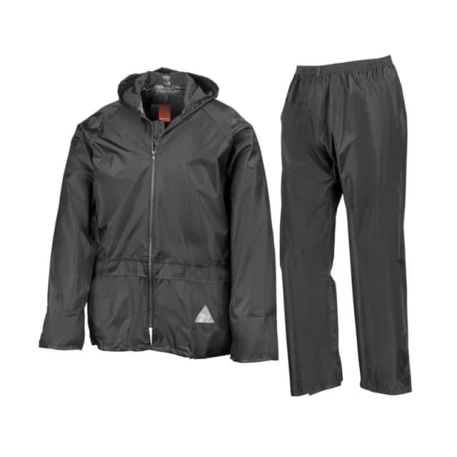 Result Result Men Waterproof Jacket And Trousers Set in Black Size: X-Large Black XL Male 5063527671738
