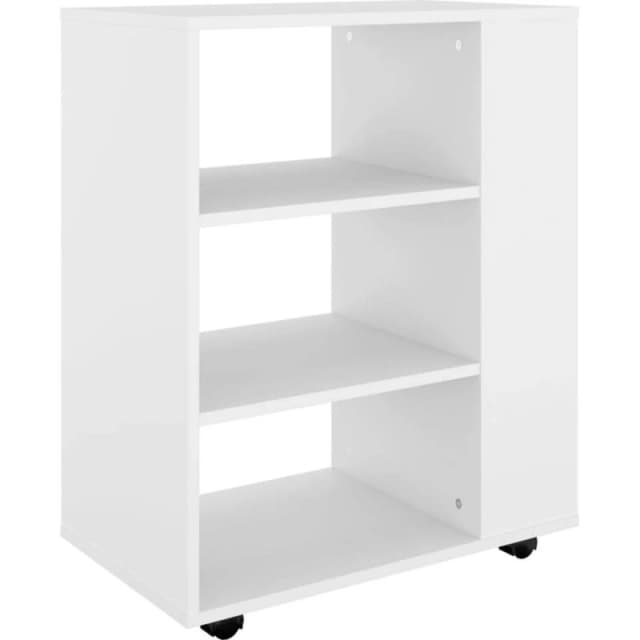 VIDAXL Rolling Cabinet White 60x35x75cm Engineered Wood Vidaxl 8720286609873