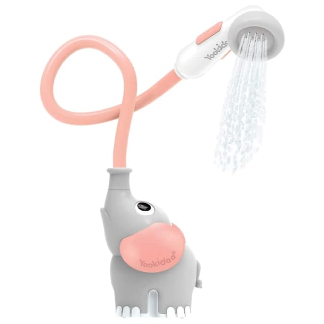 Yookidoo - Pink Elephant Bath Shower - Baby Bath Toy - Bath & Shower Game - Awakening of the Senses - Hose Sprinkler Baby Bath Toy - Baby Gift from