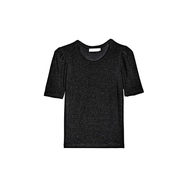 La Petite Etoile Sequined effect T-Shirt For Her La Petite Etoile Velvety Noir Female 36