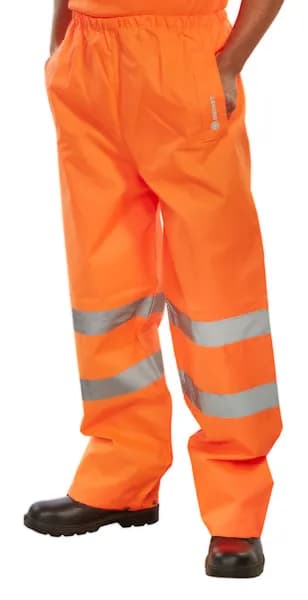 Beeswift Beeswift Padded Thermal Lined Rain Trousers Orange L PTENORL