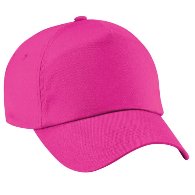Beechfield Beechfield Men Plain Original 5 Panel Baseball Cap Pack of 2 in Fuchsia Fuchsia One Size Male 5059269086831