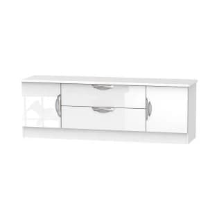 Indices 2-Drawer, 2-Door TV Unit - White
