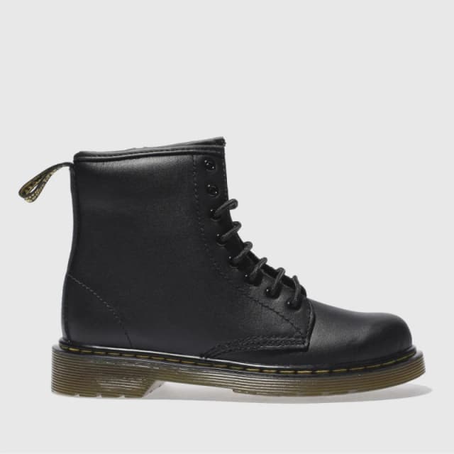 Dr. Martens Delaney Leather Kids Boots - Black - Size:UK 2