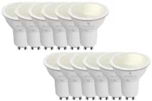 4lite Smart GU10 LED Bulb 350 Lumens Dimmable Wiz Connect Warm White 12 Pack