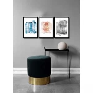 3PSCTCIZ-004 Multicolor Decorative Framed MDF Painting (3 Pieces)