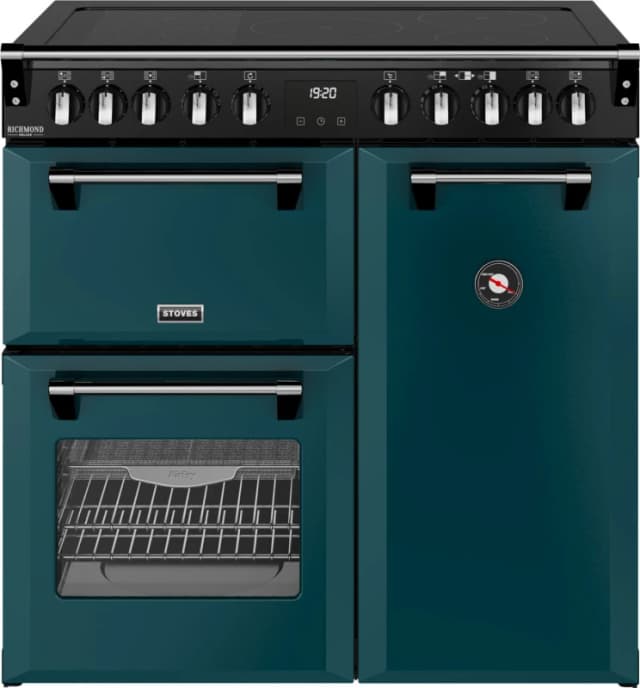 Stoves Richmond DX 90Ei 90cm wide Electric Range Cooker with Induction Hob - Deep Marine - A Rated