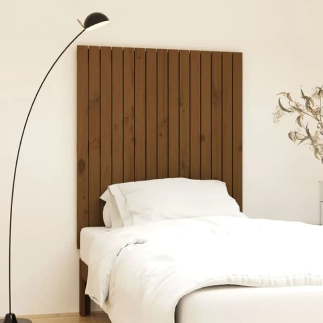 Vidaxl Wall Headboard Honey Brown 95.5X3X110 Cm Solid Wood Pine, Brown 824936