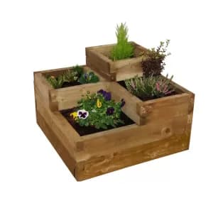Forest Garden Caledonian Corner Raised Bed Mixed Softwood