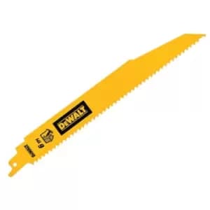 DEWALT Bi-Metal Wood Demolition Reciprocating Blade 228mm x 6 TPI (Pack 5) DEWDT