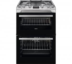 Zanussi ZCK66350XA Double Oven Dual Fuel Cooker