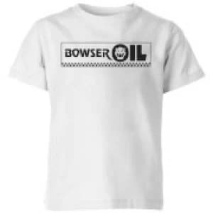 Nintendo Super Mario Bowser Oil Kid's T-Shirt - White - 11-12 Years