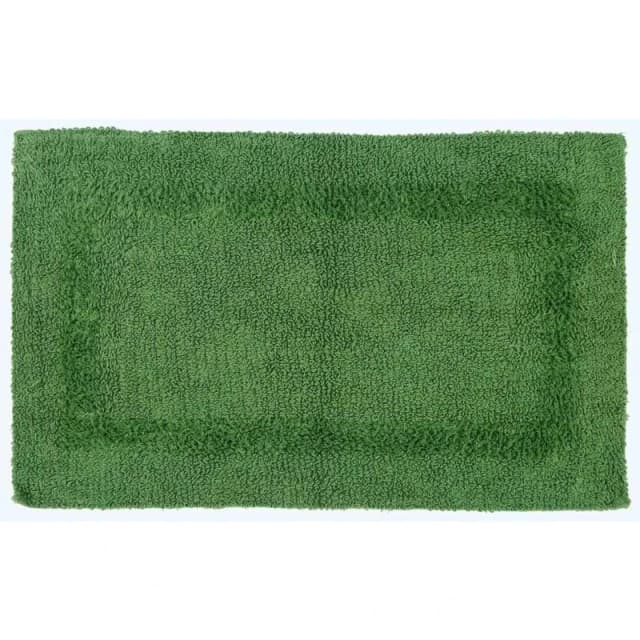 Homescapes Luxury Reversible Cotton Bath Mat - Fern Green