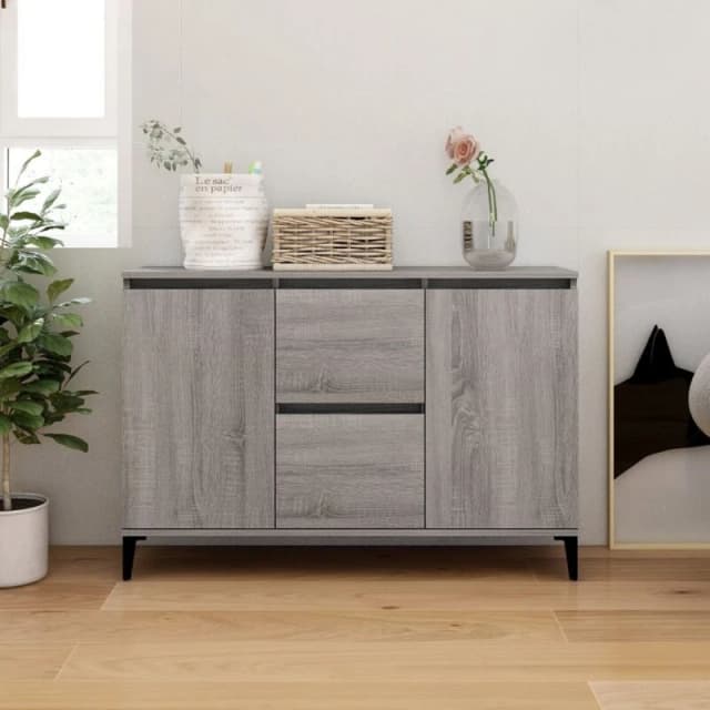 VIDAXL Sideboard Grey Sonoma 102x35x70cm Engineered Wood vidaXL 8720286932285
