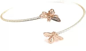 Honey Bee Detailed Two Tone Bangle