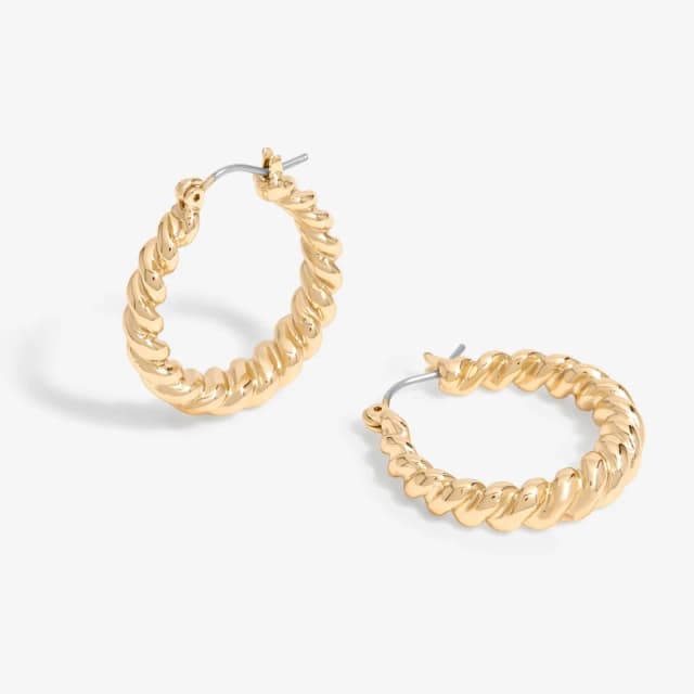 Jon Richard Gold Plated Polished Twist Hoop Earrings Jewellery Sets One Size Gold 40195910000
