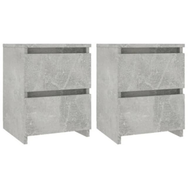 VIDAXL Bedside Cabinets 2 pcs Concrete Grey 30x30x40cm Engineered Wood Vidaxl 8719883739199