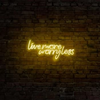 Live More Worry Less - Yellow Yellow Wall Lamp