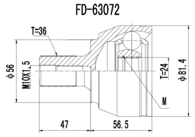 PROCARO 77-FO-010 CV Joint Joint Kit,drive shaft (5)