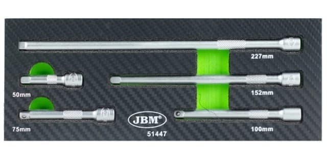 JBM 51447 Extension Set, socket Number of tools: 5, Length: 50.75.100.152.227mm Extension Set,socket (6663)