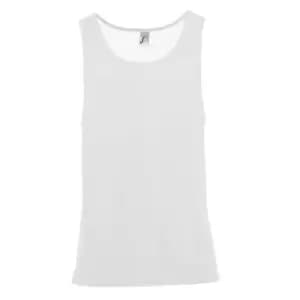 SOLS Unisex Jamaica Sleeveless Tank / Vest Top (M) (White)