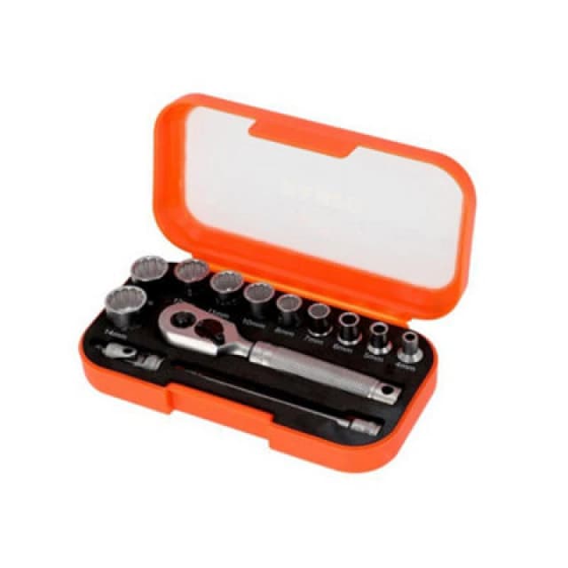 Bahco 1/4In Drive Socket Set, 13 Piece - Sbs13Mc10.5