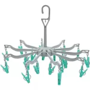 JVL 10 Arm Folding Sock Dryer Complete with 20 Piece Pegs