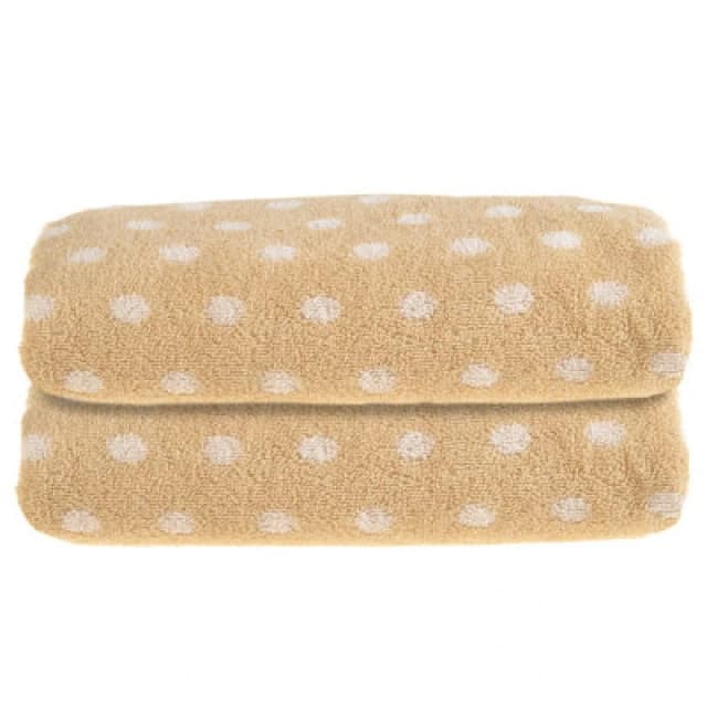 Allure Bath Fashions Patterned Polka Dot Bath Towel Pack Of 2 - Stone