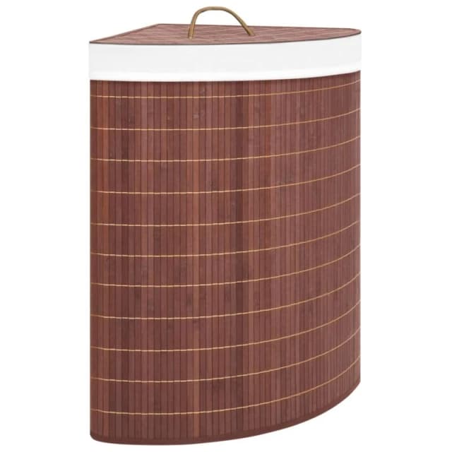 VIDAXL Bamboo Corner Laundry Basket Brown 60 l Vidaxl 8720286010815