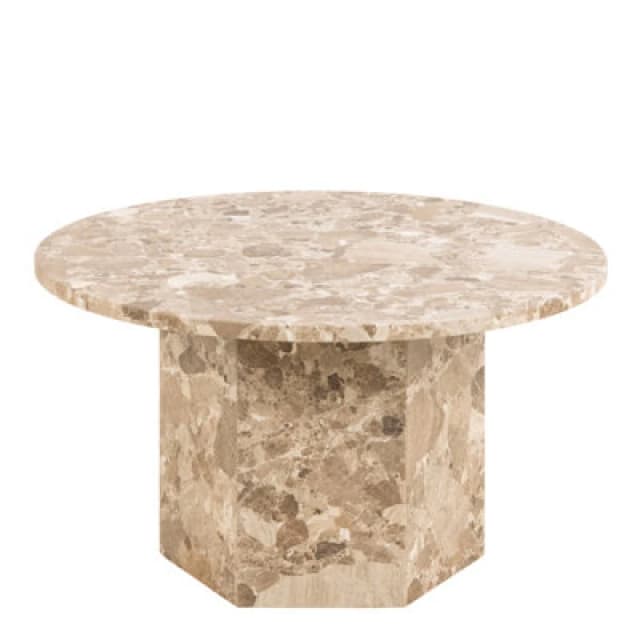 Furniture To Go Naxos Round Coffee Table In Brown Marble