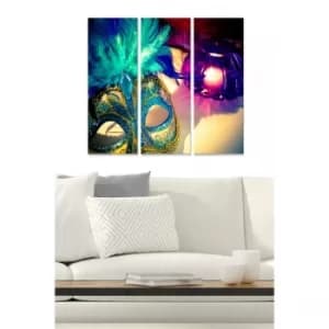 MDF1342242 Multicolor Decorative MDF Painting (3 Pieces)