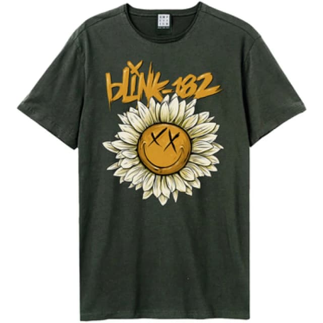 Amplified Amplified Men Daisy Blink 182 T-Shirt in Charcoal Size: X-Small Charcoal XS Male 5063703944496