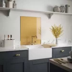 Laura Ashley Brass Glass Kitchen Splashback 600mm X 750mm