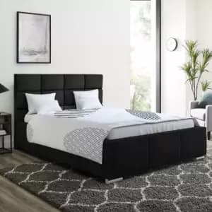 Gerali Upholstered Beds - Plush Velvet, Small Double Size Frame, Black - Black