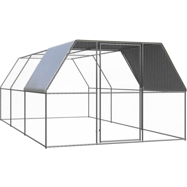 VIDAXL Outdoor Chicken Cage 3x6x2 m Galvanised Steel vidaXL 8720286764732