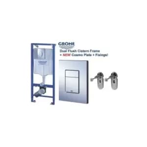 Grohe - 38528 Rapid SL 3 in 1 WC Set 1.13m Concealed Frame Cistern Plate 38772001