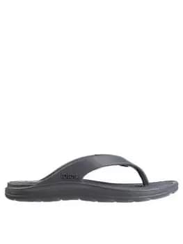 TOTES Mens Solbounce Toe Post Sandal - Grey, Size 10, Men