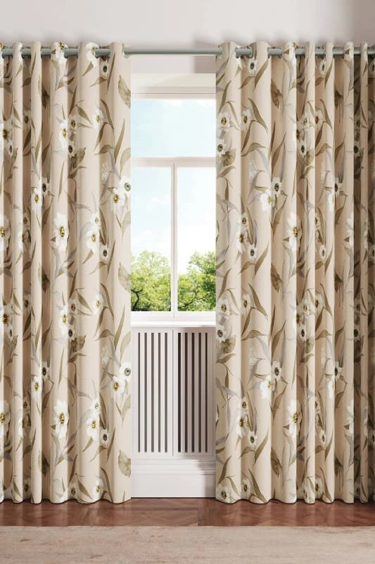 Ted Baker 'Cabana' Cotton Lined Curtains in Light Beige Size: 168cm width x 229cm drop Light Beige Unisex 168cm width x 229cm drop