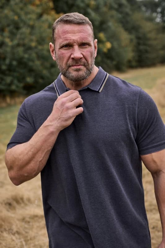 BadRhino Textured Tipped Polo Shirt Purple