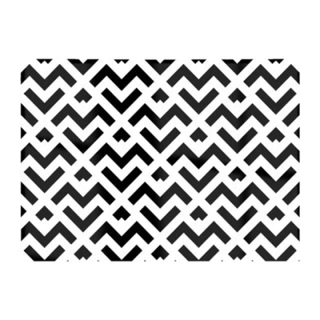 Warren Reed Designer Black And White Abstract Pattern Glass Chopping Board