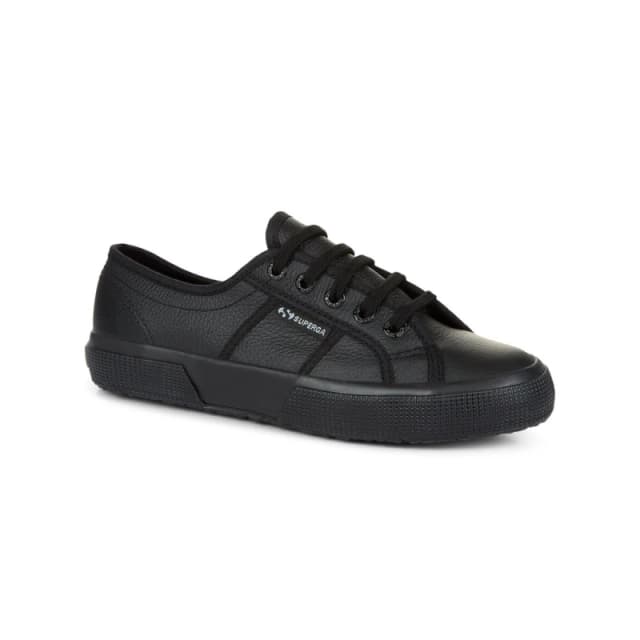 Superga Mens 2750 Efglu Leather Trainers in Black Size: 3 Black Male 3